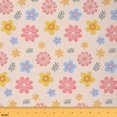 thumbnail image 1 of Homewish Kawaii Cherry Blossoms Fabric by the Yard 1 Yard for Kids, Cute Cartoon Flower Floral Room Decor Fabric by the Yard, Orange Princess Style Sewing Fabric, Lightweight Room Decor, 1 of 6