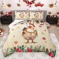 thumbnail image 1 of Homewish Kawaii Christmas Rooster Full Size Comforter Sets for Kids, Cartoon Santa Claus Hat Bedding Comforter Set, Western Xmas Flower Reversible Bedding Sets, Ultra Soft Bedroom Decor, 3 Pieces, 1 of 8