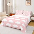 thumbnail image 1 of Homewish 4-Piece King Size Bed Sheet Set, Kawaii Cloud Dreamy Princess Cartoon, Ultra Soft, 1 of 7