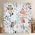 thumbnail image 1 of Homewish Kawaii Colorful Owl Black Out Curtains for Child Boys Girls,Chic Floral Flower Curtains Pack of 2 (42x63 Each),Cartoon Animal Bedroom Curtains,Super Cozy Room Decor, 1 of 6