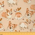 thumbnail image 1 of Homewish Kawaii Corgi Fabric by the Yard 3 Yard,Puppy Dogs Sewing Fabric,Pet Animal Lover Room Decor Fabric by the Yard For Girls Boys,Luxury Bedroom Decor, 1 of 6
