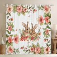 thumbnail image 1 of Homewish Kawaii Couple Rabbit Blackout Curtains Set of 2 (52x84 Each) for Teens, Cute Animal Window Curtains, Romantic Pink Flower Curtains and Drapes, Curtains and Drapes Room Decor, 1 of 5