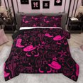 thumbnail image 1 of Homewish Kawaii Cowboy Cowgirl Bedding Comforter Set, Western Cactus Tree Twin Comforter Sets, Black Pink Cartoon Reversible Bedding Set, Microfiber Bedroom Decor, 2pcs, 1 of 9