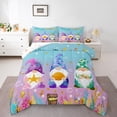 thumbnail image 1 of Homewish Kawaii Cute Gnome Queen Comforter Set for Kid, Ocean Mermaid Princess Bedding Sets, Seashell Sealife Reversible Bedding Comforter Set, Super Cozy Room Decor, 3-Piece, 1 of 8