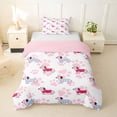 thumbnail image 1 of Homewish Kawaii Dachshund Animal Twin Duvet Cover,Pink Dog Paw Print Twin Bedding,Pink Reversible,2pcs,1 Duvet Cover and 1 Pillowcase, 1 of 6
