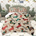 thumbnail image 1 of Homewish Kawaii Dachshund Bedding Comforter Set,Pet Dogs Twin Comforter Sets,Brown Green Red Bedding Set For Girls Boys,Super Cozy Room Decor,2 Pieces, 1 of 8