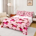 thumbnail image 1 of Homewish Kawaii Dachshund Dog Bed Sheets,Pink Heart Full Size Sheets,4 Pieces,1 Flat Sheet, 1 Fitted Sheet and 2 Pillowcases, 1 of 6