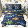 thumbnail image 1 of Homewish Kawaii Dino Dinosaur 7-Piece Twin Bedding Sets,Ancient Animal Bedding Comforter Set,Green Brown Deepblue Sheet Sets For Boys Child,Ultra Soft Home Decor Reversible, 1 of 8