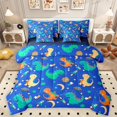 thumbnail image 1 of Homewish Kawaii Dinosaur 7-Piece Bedding Comforter Set For Children Boys,Galaxy Planet Rocket King Bedding Sets,Cartoon Animal Ultra Soft Bed Sheets,Ultra Soft Home Decor,Reversible, 1 of 8