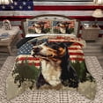 thumbnail image 1 of Homewish Kawaii Dog Dalmatian Bedding Comforter Set for Adult, Rustic Farmhouse Twin Comforter Sets, Western US Flag Reversible Bedding Set, Microfiber Bedroom Decor, 2 Pieces, 1 of 8