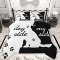 thumbnail image 1 of Homewish Kawaii Dogs Paws Bedding Comforter Set,Pet Animal Twin Comforter Sets,Black White Bedding Set For Girls Boy,Breathable Home Decor Reversible,2 Pieces, 1 of 8