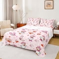 thumbnail image 1 of Homewish Kawaii Farm Duck Twin Sheet Sets for Teens, Western Cowgirl Hat Boot Twin Fitted Sheet, Cartoon Cherry Flat Sheet, Lightweight Room Decor, 3pcs, 1 of 7