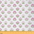 thumbnail image 1 of Homewish Kawaii Floral Flower Fabric by the Yard 3 Yard,Rustic Plant Sewing Fabric,Pink White Green Room Decor Fabric by the Yard For Girl Teens,Ultra Soft Home Decor, 1 of 6