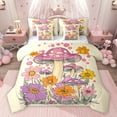 thumbnail image 1 of Homewish Kawaii Floral Mushroom Twin Bedding Sets 7-Piece for Female Men Women,Botanical Plants Bedding Comforter Set Microfiber,Vintage Aesthetic Breathable Sheet Sets,Lightweight Room Decor, 1 of 8