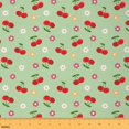 thumbnail image 1 of Homewish Kawaii Flower Daisy Fabric by the Yard 3 Yard,Lovely Cherry Sewing Fabric,Green Red White Room Decor Fabric by the Yard For Girls Kids,Microfiber Bedroom Decor, 1 of 6