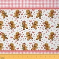 thumbnail image 1 of Homewish Kawaii Gingerbread Man Fabric by the Yard 2 Yard,Sweet Candy Cnae Room Decor Fabric by the Yard,Merry Christmas Fabric for Sewing For Girls Kids,Breathable Home Decor, 1 of 6