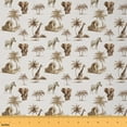 thumbnail image 1 of Homewish Kawaii Giraffe Lion Fabric by the Yard 1 Yard,Woodland Animal Home Decor Fabric by the Yard,Tropical Plant Coconut Tree Sewing Fabric For Girls Boys Kids,Super Cozy Room Decor, 1 of 6