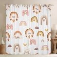 thumbnail image 1 of Homewish Kawaii Graffiti Rainbow Black Out Curtains,Heart Pattern Curtains Pack of 2 (42x63 Each),White Brown Pink Bedroom Curtains For Kids Girl,Microfiber Bedroom Decor, 1 of 6