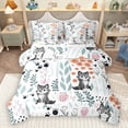 thumbnail image 1 of Homewish Kawaii Grey Wolf 7-Piece Twin Bedding Sets for Child Boys Girls,Chic Floral Flower Bedding Comforter Set,Cartoon Animal Breathable Sheet Sets,Super Cozy Room Decor,Reversible, 1 of 8