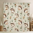 thumbnail image 1 of Homewish Kawaii Hedgehog Black Out Curtains for Preppy Kids Children,Botanical Plants Mushroom Curtains Pack of 2 (42x63 Each),Cartoon Animal Bedroom Curtains,Super Cozy Room Decor, 1 of 6