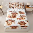 thumbnail image 1 of Homewish Kawaii Highland Cattle Zipper Full Size Comforter Sets with Fitted Sheet and 2 Pillowcases,Brown Farm Animals Zipper Bedding Set For Adult,Reversible,4 Pieces, 1 of 7