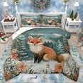 thumbnail image 1 of Homewish Kawaii Jungle Fox Bedding Comforter Set for Teens, Rustic Farmhouse Twin Comforter Sets, Merry Christmas Reversible Bedding Set, Luxury Bedroom Decor, 2-Piece, 1 of 8