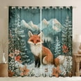 thumbnail image 1 of Homewish Kawaii Jungle Fox Curtains Pack of 2 (42x84 Each) for Teens, Rustic Farmhouse Curtains Blackout, Merry Christmas Bedroom Curtains, Curtains and Drapes Decor, 1 of 6