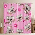thumbnail image 1 of Homewish Kawaii Koala Lover Black Out Curtains for Kids, Pink Blossoms Flower Floral Curtains Pack of 2 (42x63 Each), Cute Cartoon Animal Bedroom Curtains, Curtains and Drapes Decor, 1 of 6