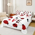 thumbnail image 1 of Homewish Kawaii Ladybird Ladybug 4pcs Bed Sheets for Children Teens,Black Red White King Sheets,Love Heart Super Cozy Sheet Set,Luxury Bedroom Decor, 1 of 7