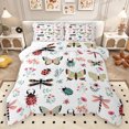 thumbnail image 1 of Homewish Kawaii Ladybug Insect Full Size Comforter Sets for Kids, Butterfly Dragonfly Bedding Comforter Set, Cartoon Flower Plant Reversible Bedding Sets, Ultra Soft Bedroom Decor, 3-Piece, 1 of 8