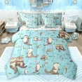 thumbnail image 1 of Homewish Kawaii Otter Bedding Comforter Set 7-Piece for Preppy Child,Cartoon Animal King Bedding Sets,Koi Fish Ultra Soft Bed Sheets,Luxury Bedroom Decor,Reversible, 1 of 8