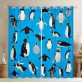 thumbnail image 1 of Homewish Kawaii Penguin Kids Black Out Curtains, Cute Cartoon Animal Curtains Pack of 2 (42x63 Each), Funny Ocean Sealife Bedroom Curtains, Curtains Blackout Home Decor, 1 of 6