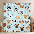 thumbnail image 1 of Homewish Kawaii Pet Dog Kitchen Curtains,Cute Animal Al Black Out Curtains Pack of 2 (42x63 Each),Blue, 1 of 6