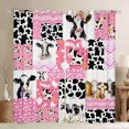 thumbnail image 1 of Homewish Kawaii Pink Cartoon Curtains Pack of 2 (42x84 Each), Cute Rustic Milk Cow Curtains Blackout, Princess Patchwork Bedroom Curtains, Window Curtains Bedroom Decor, 1 of 6