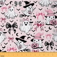 thumbnail image 1 of Homewish Kawaii Pink Ghost Fabric by the Yard 1 Yard for Kids, Princess Ribbon Bow Room Decor Fabric by the Yard, Happy Halloween Sewing Fabric, Microfiber Bedroom Decor, 1 of 6