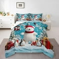 thumbnail image 1 of Homewish Kawaii Polar Bear Bedding Comforter Set for Kids, Antarctic Penguin Animal Twin Comforter Sets, Merry Christmas Reversible Bedding Set, Microfiber Bedroom Decor, 2pcs, 1 of 8
