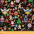 thumbnail image 1 of Homewish Kawaii Princess Kids Fabric by the Yard 2 Yards, Cute Santa Claus Sewing Fabric, Cartoon Gingerbread Man Fabric for Sewing, Microfiber Bedroom Decor, 1 of 6