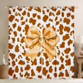 thumbnail image 1 of Homewish Kawaii Princess Ribbon Blackout Curtains Set of 2 (52x84 Each) for Girls, Fashion Brown Leopard Print Window Curtains, Cute Cartoon Curtains and Drapes, Curtains Blackout Home Decor, 1 of 6