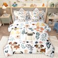 thumbnail image 1 of Homewish Kawaii Puppy Dogs 7-Piece Bedding Comforter Set,Rustic Flower King Bedding Sets,White Brown Green Bed Sheets For Girls Boys,Breathable Home Decor Reversible, 1 of 9