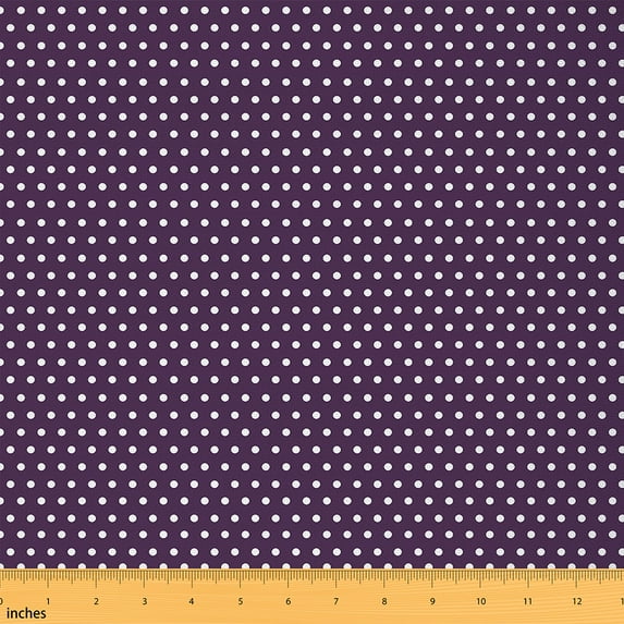 Homewish Kawaii Purple Dots 01 for Kids, Modern Polka Dot Room Decor Fabric by the Yard, Cartoon Farmhouse Sewing Fabric, Luxury Bedroom Decor