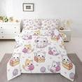 thumbnail image 1 of Homewish Kawaii Purple Kitten Bedding Comforter Set, Cartoon Cat Lover Twin Comforter Sets, Teens Kids Boys Girls Reversible Bedding Set, Ultra Soft Bedroom Decor, 2-Piece, 1 of 8