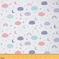 thumbnail image 1 of Homewish Kawaii Rainbow Kids 01, Dreamy Stars Moon Galaxy Room Decor Fabric by the Yard, Princess Style Sewing Fabric, Breathable Home Decor, 1 of 6