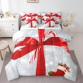 thumbnail image 1 of Homewish Kawaii Red Bow 7pcs Bedding Comforter Set for Teens Boys Girls,Merry Christmas Queen Bedding Sets Super Cozy,Xmas Snowflake Queen Sheet Sets,Super Cozy Room Decor,Reversible, 1 of 8