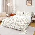 thumbnail image 1 of Homewish Kawaii Rose Floral Bed Sheets for Kids, Cartoon Boho Flower King Sheets, Simple French Style Sheet Set, Super Cozy Room Decor, 4pcs, 1 of 7