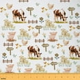 thumbnail image 1 of Homewish Kawaii Rustic Cow Fabric by the Yard 2 Yards for Kid, Farmhouse Pig Sheep Sewing Fabric, Cartoon Farm Animal Fabric for Sewing, Breathable Home Decor, 1 of 6
