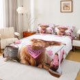 thumbnail image 1 of Homewish Kawaii Rustic Cow Twin Sheet Sets, Western Cowgirl Cowboy Twin Fitted Sheet, Farmhouse Cabin Flat Sheet, Super Cozy Room Decor, 3-Piece, 1 of 7
