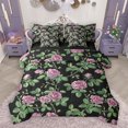 thumbnail image 1 of Homewish Kawaii Rustic Flower 7-Piece Twin Bedding Sets,Country Farmhouse Lodge Bedding Comforter Set,Black Green Pink Sheet Sets For Girl,Microfiber Bedroom Decor Reversible, 1 of 8