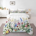 thumbnail image 1 of Homewish Kawaii Rustic Flower Bedding Comforter Set,Country Farmhouse Lodge Twin Comforter Sets,Blue Green White Bedding Set For Girl,Microfiber Bedroom Decor Reversible,2-Piece, 1 of 8