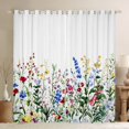 thumbnail image 1 of Homewish Kawaii Rustic Flower Black Out Curtains,Country Farmhouse Lodge Curtains Pack of 2 (42x63 Each),Blue Green White Bedroom Curtains For Girl,Microfiber Bedroom Decor, 1 of 6