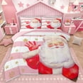 thumbnail image 1 of Homewish Kawaii Santa Claus 2pcs Bedding Comforter Set For Children Teens Adults,Happy Christmas Xmas Twin Comforter Sets,Geometric Stripes Breathable Bedding Set,Super Cozy Room Decor,Reversible, 1 of 8